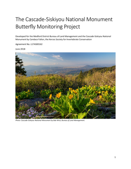 The Cascade-Siskiyou National Monument Butterfly Monitoring Project