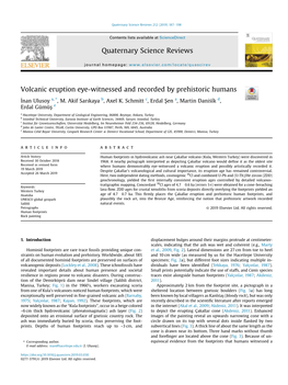 Volcanic Eruption Eye-Witnessed and Recorded by Prehistoric Humans