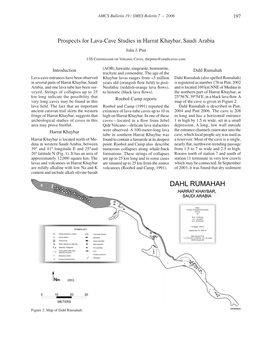 Prospects for Lava-Cave Studies in Harrat Khaybar, Saudi Arabia John J