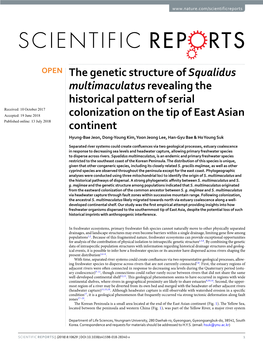 The Genetic Structure of Squalidus Multimaculatus Revealing The