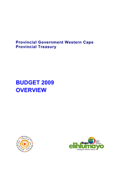 Western Cape 2009 Budget Overview