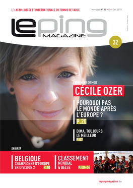 Cécile Ozer Pourquoi Pas Le Monde Après L’Europe ? P.20 Dima, Toujours Le Meilleur P.07