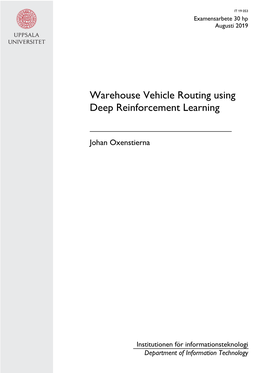 Warehouse Vehicle Routing Using Deep Reinforcement Learning