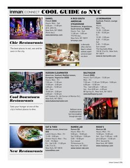 COOL GUIDE to NYC