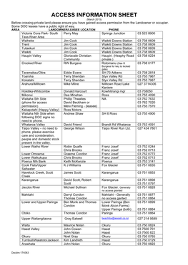 West Coast Landowners Information