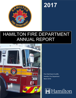 Hamilton Fire Department Annual Report