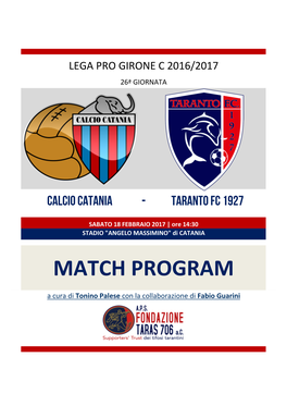 Calcio Catania - Taranto Fc 1927