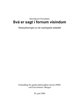 Svá Er Sagt Í Fornum Vísindum