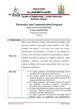 Electronic Circuits (II)