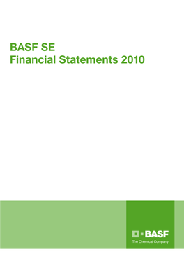 BASF SE Financial Statements 2010