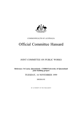 Official Committee Hansard