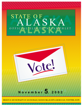 State of State of Alaska Official Election Pamphlet