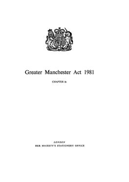 Greater Manchester Act 1981