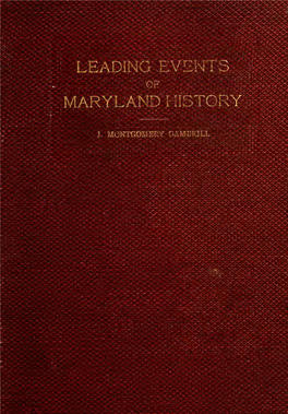 LEADING EVENTS of MARYLAND HISTORY the New World