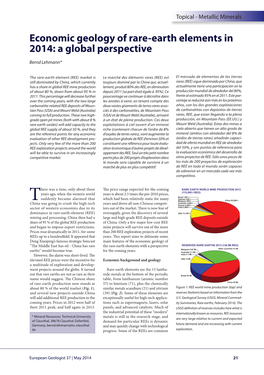 Economic Geology of Rare-Earth Elements in 2014: a Global Perspective