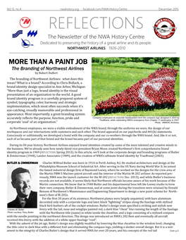 REFLECTIONS the Newsletter of the NWA History Centre Dedicated to Preserving the History of a Great Airline and Its People