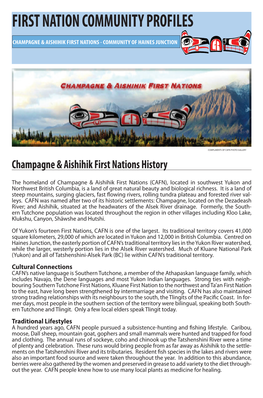 Champagne & Aishihik First Nations