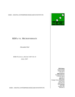 Rdfa Vs. Microformats