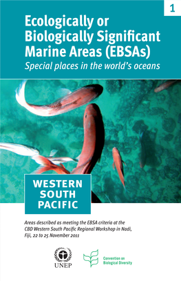 Ecologically Or Biologically Significant Marine Areas (Ebsas)