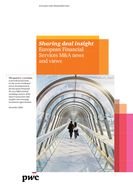 European Financial Services M&A News and Views