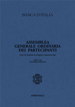 Assemblea Generale Ordinaria Dei Partecipanti