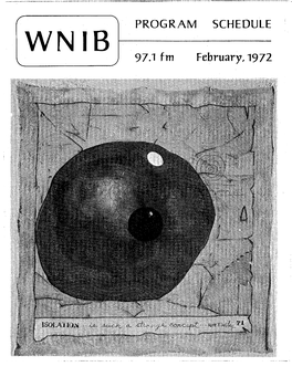 WNIB Program Schedule Feburary 1972