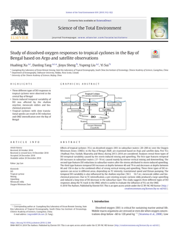 Study of Dissolved Oxygen Responses to Tropical Cyclones in the Bay of Bengal Based on Argo and Satellite Observations