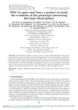 A Project to Study the Evolution of the Prototype Interacting Late-Type Dwarf Galaxy