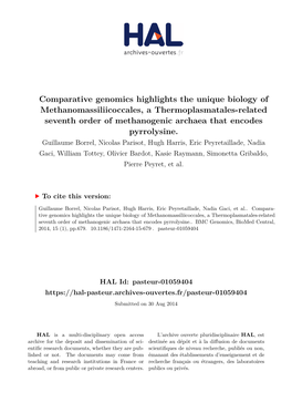 Comparative Genomics Highlights the Unique Biology Of