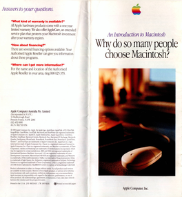Why Do So Many People Choose Macintosh?