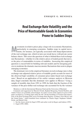 Real Exchange Rate Volatility and the Price of Nontradable Goods in Economies Prone to Sudden Stops