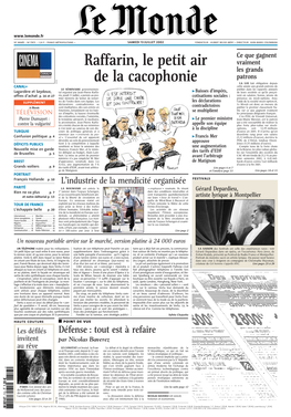 LE MONDE/PAGES<UNE>