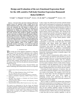 Design and Evaluation of the New Emotional Expression Head for the ADL Assistive Full-Body Emotion Expression Humanoid Robot KOBIAN N