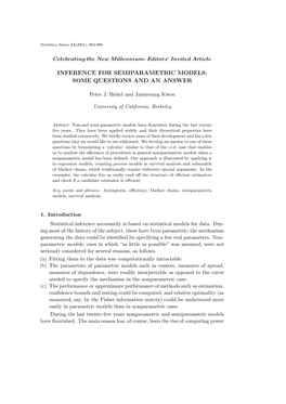 Inference for Semiparametric Models: Some Questions and an Answer