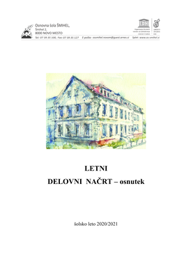 Letni Delovni Načrt 2020/2021