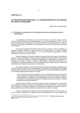 Capitulo Iii La Privatización Bancaria Y La Consolidación De Los Grupos De