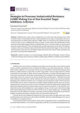 (AMR) Making Use of Non-Essential Target Inhibitors: a Review