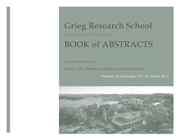 Grieg Research School BOOK of ABSTRACTS