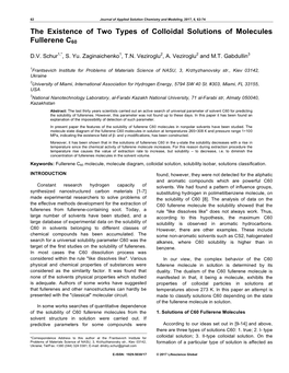 The Existence of Two Types of Colloidal Solutions of Molecules Fullerene C60