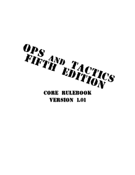Core Rulebook Version 1.01 Dedications