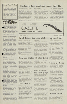 GAZETTE That Allow Limited Travel to Cuba but Impose Trade Restrictions
