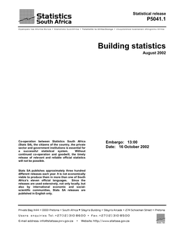 Building Statistics August 2002