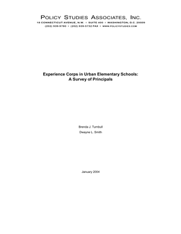 Experience Corps in Urban Elementary Schools-A Survey Of