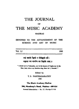 The Journal the Music Academy