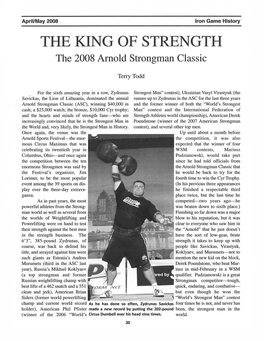 The King of Strength: the 2008 Arnold Strongman Classic