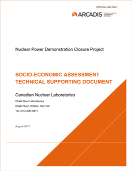 Socio-Economic Assessment Technical Supporting Document