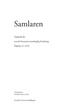 Skapande Sorg. Nostalgi, Modernitet Och Kön I Kerstin Ekmans Händelser Vid Vatten Och Majgull Axelssons Aprilhäxan