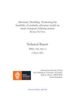 Technical Report RHUL–MA–2015–2 4 March 2015