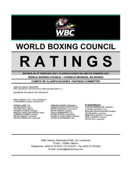 World Boxing Council Ratings