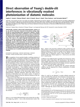 Direct Observation of Youngts Double-Slit Interferences In